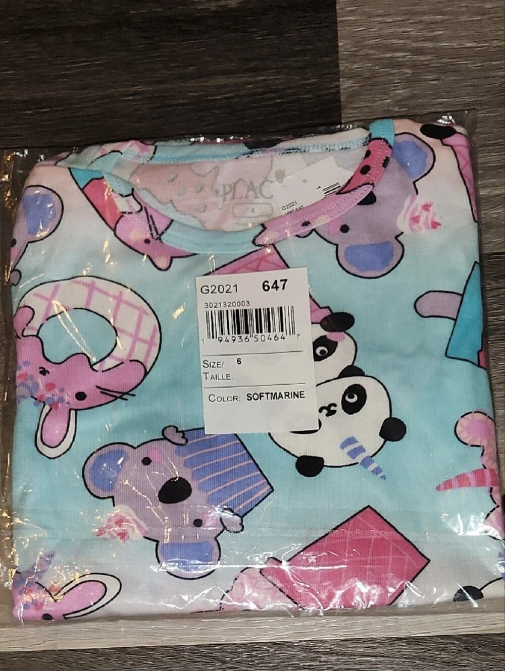 NWT TCP Kids Cute Animal Treats Short Pajama Set - Pink & Light Blue